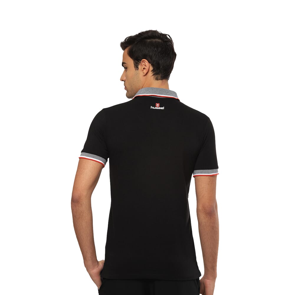 Hummel Eunike T-shirt Polo (Men)-Black with Grey